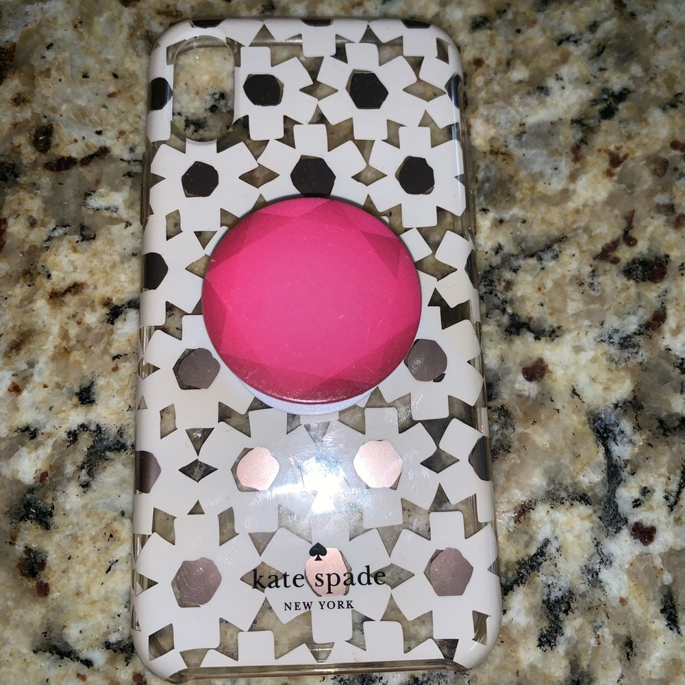 KATE SPADE iPhone XS case with pop socket